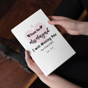 Leraar waardering Dank u School Custom Notitieblok