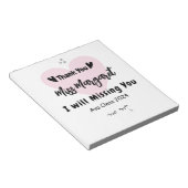 Leraar waardering Dank u School Custom Notitieblok (Schuin)