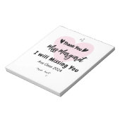 Leraar waardering Dank u School Custom Notitieblok (Linkerzijde)