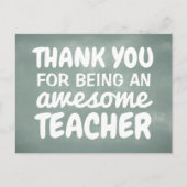 Leraar waardering dank u schoolbord briefkaart (Voorkant)