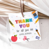 Leraar waardering dank u vierkant bedankjes labels