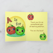 Leraar waardering Dank u Wenskaart Bedankkaart (Binnen)