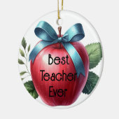 Leraar Waardering Gepersonaliseerde Appels en Boge Keramisch Ornament (Links)