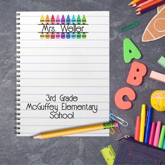 Leraar Waardering Gepersonaliseerde rode kleurpotl Notitieboek