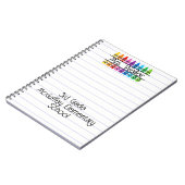 Leraar Waardering Gepersonaliseerde rode kleurpotl Notitieboek (Linkerzijde)