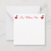 Leraar Waardering Gepersonaliseerde schattige hart Notitiekaartje (Achterkant)