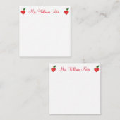 Leraar Waardering Gepersonaliseerde schattige hart Notitiekaartje (Voorkant / Achterkant)