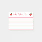 Leraar waardering gepersonaliseerde schattige hart post-it® notes (Voorkant)