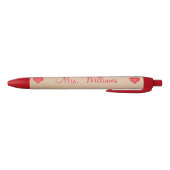 Leraar waardering gepersonaliseerde schattige kraf zwarte inkt pen (Bodem)