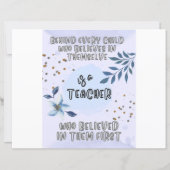 Leraar waardering Gift . (Achterkant)