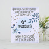 Leraar waardering Gift . (Staand voorkant)