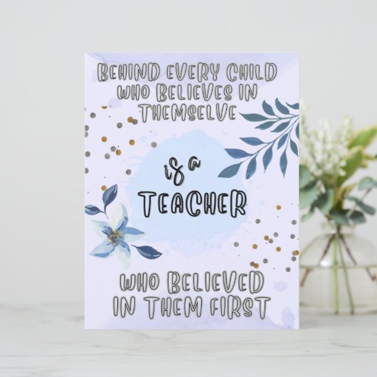 Leraar waardering Gift . (Staand voorkant)