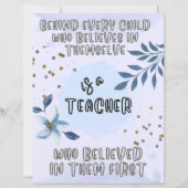 Leraar waardering Gift . (Voorkant)