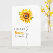 Leraar Waardering Gift Kies je Zonnebloem Kaart (Gele Bloem)