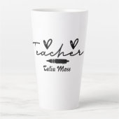 Leraar Waardering Gift Nieuwe Leraar Latte Mok (Voorkant)
