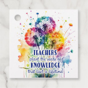Leraar Waardering Gift Paardebloem Zaden Bedankjes Labels