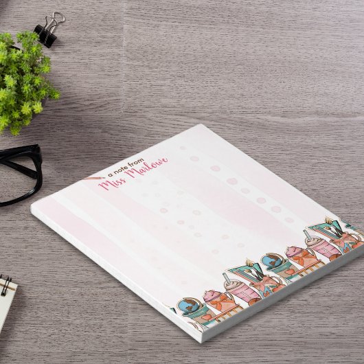 Leraar Waardering Gift School Koffie Latte Notitieblok