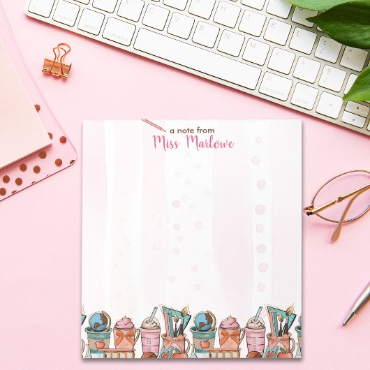 Leraar Waardering Gift School Koffie Latte Notitieblok