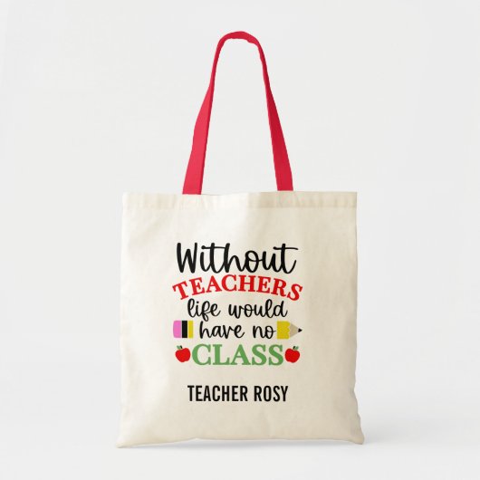 Leraar waardering Gifts Canvas tas Geen Klasse (Voorkant)