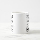 Leraar Waardering Grappige Barcode Modern Koffiemok (Center)