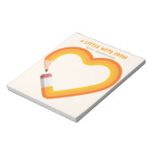 Leraar waardering hart potlood Custom Notitieblok (Linkerzijde)