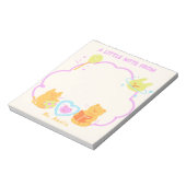 Leraar waardering Kleuterschool Kat Beer Aangepast Notitieblok (Linkerzijde)