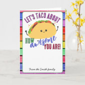 Leraar waardering laat taco over cadeaubon kaart (Gele Bloem)