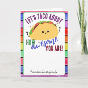 Leraar waardering laat taco over cadeaubon kaart