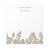 Leraar Waardering Leraar Gift Stijlvol Notitieblok (Voorkant)