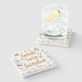 Leraar waardering Modern Doodle ontwerp Stenen Onderzetter (Zijkant)