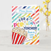 leraar waardering popcorn dank u KAART HOUDER (Gele Bloem)