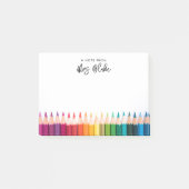 Leraar waardering regenboog potloden post-it® notes (Voorkant)