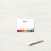 Leraar waardering regenboog potloden post-it® notes (Op bureau)