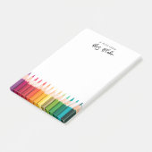 Leraar waardering regenboog potloden post-it® notes (Schuin)