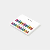 Leraar Waardering Regenboogkrijtje Post-it® Notes (Schuin)
