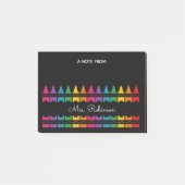 Leraar Waardering Regenboogkrijtje Post-it® Notes (Voorkant)