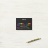 Leraar Waardering Regenboogkrijtje Post-it® Notes (Op bureau)