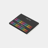 Leraar Waardering Regenboogkrijtje Post-it® Notes (Schuin)