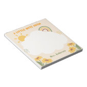 Leraar waardering Retro Regenboog bloesem Custom Notitieblok (Schuin)