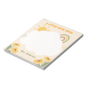 Leraar waardering Retro Regenboog bloesem Custom Notitieblok (Linkerzijde)