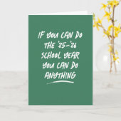 Leraar waardering schooljaar groene bedankt kaart (Gele Bloem)