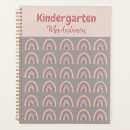 Leraar Waardering Terug naar School Boho Rainbow P Planner
