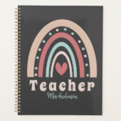 Leraar Waardering Terug naar School Boho Rainbow Planner (Voorkant)