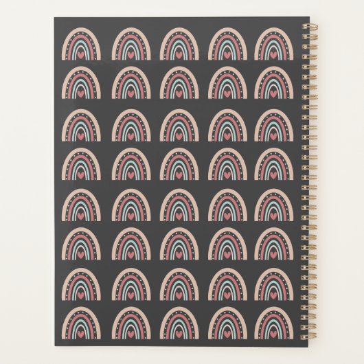 Leraar Waardering Terug naar School Boho Rainbow Planner (Achterkant)