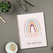 Leraar Waardering Terug naar School Boho Rainbow Planner