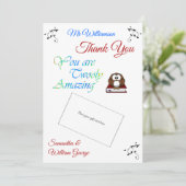 Leraar Waardering Uil Bedankt Cadeau Kaart Houder (Staand voorkant)