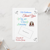 Leraar Waardering Uil Bedankt Cadeau Kaart Houder (Voorkant / Achterkant in situ)