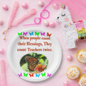 LERAAR WAARDERING VLINDERONTWERP PAPIEREN BORDJE (Feest)