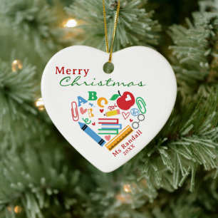 Leraar Waardering Vrolijk Kerstfeest Ornament