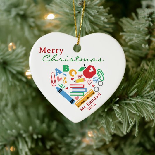 Leraar Waardering Vrolijk Kerstfeest Ornament (Boom)